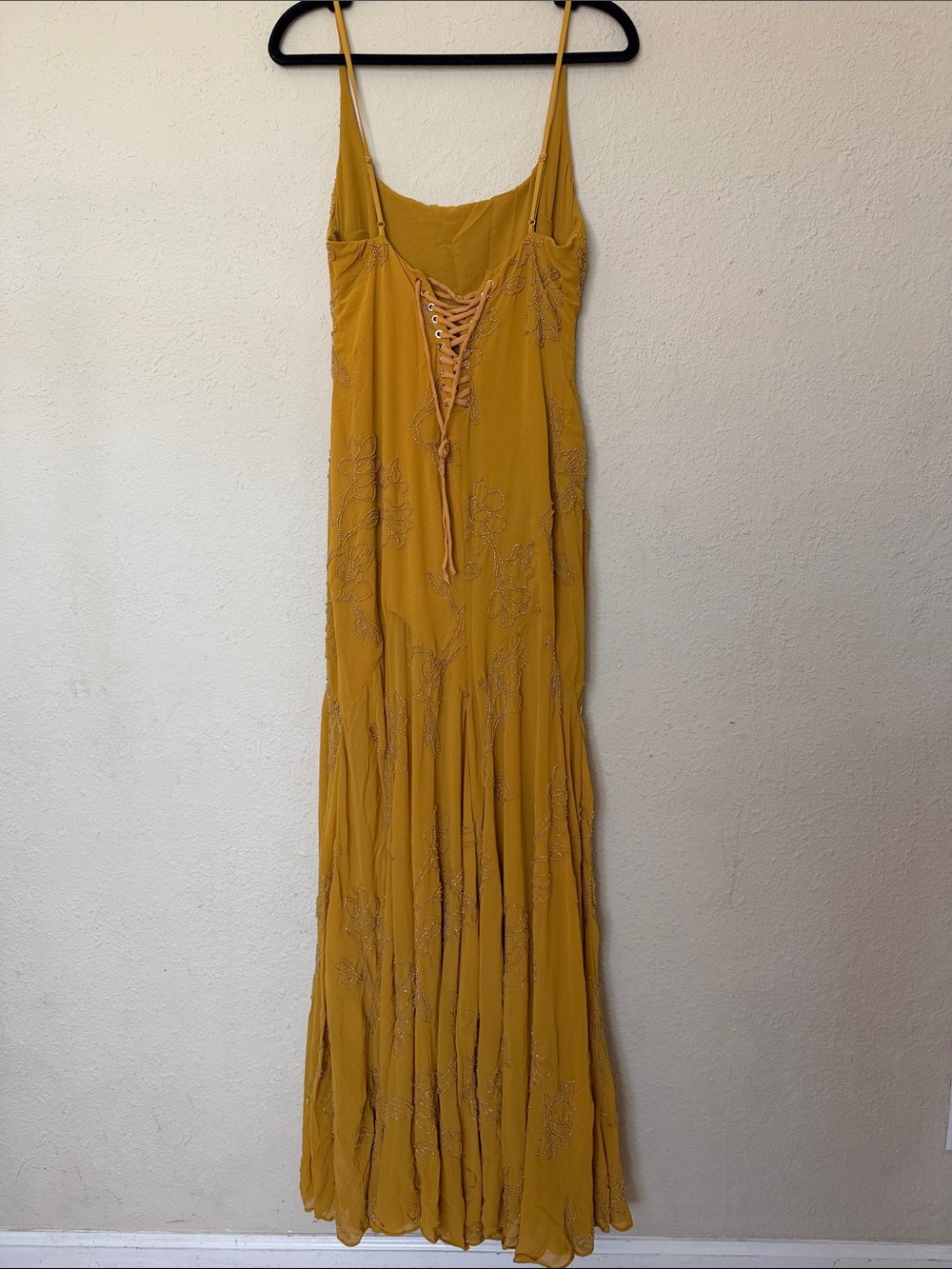 HOUSE OF CB 'Rosalia' Gold Embellished Hand Beaded Maxi Dress/Size L NWOT - Picture 12 of 15